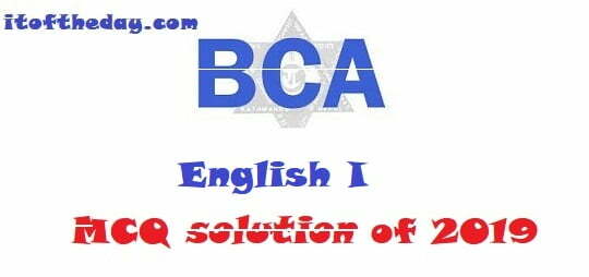 BCA English I Important Questions and theirs Solutions