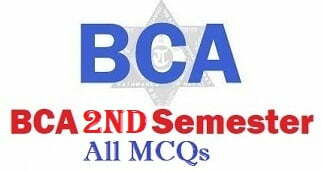BCA 2nd semester mcqs 2022